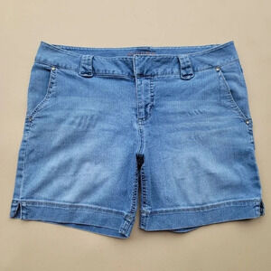 Sonoma Life + Style Modern Short Fit Women Blue Capri Stretch Sz 12 Skimmer
